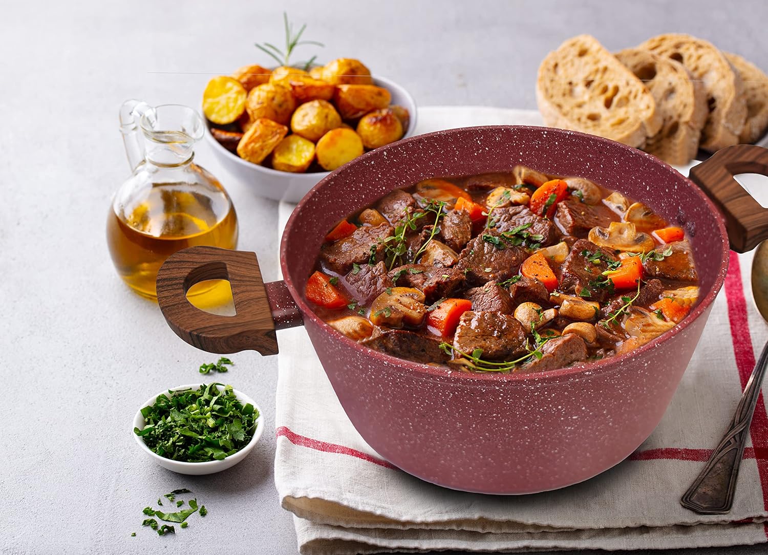 Easy Chef Always 6 Quart Nonstick Dutch Oven with Lid