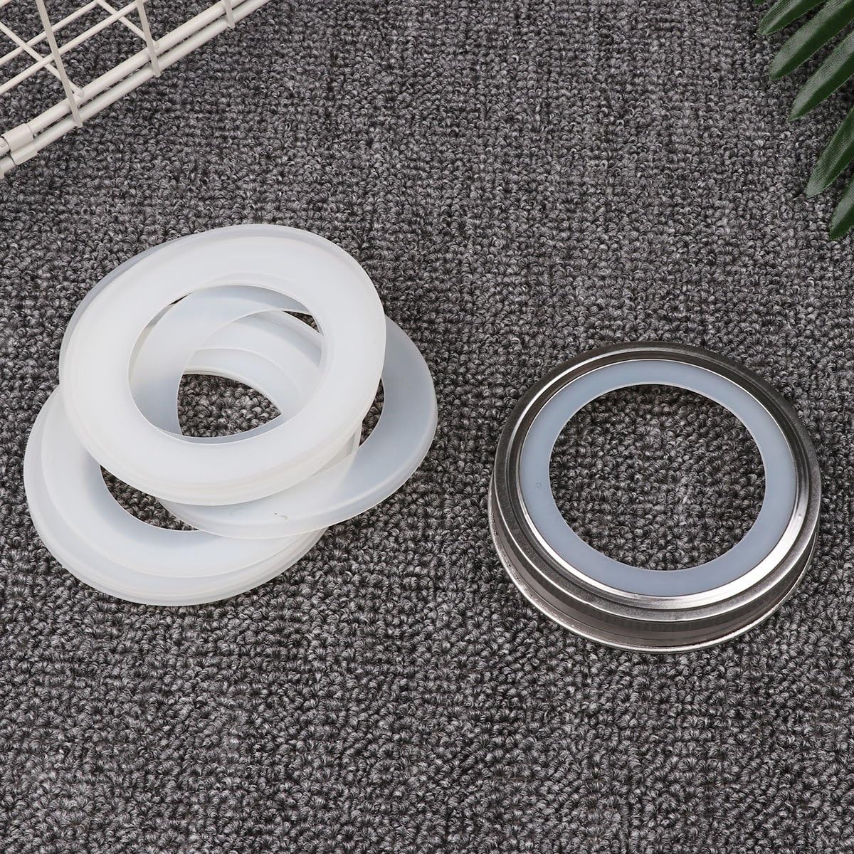 Aislor Silicone Gasket Set for Mason Jars Airtight Leak-Proof