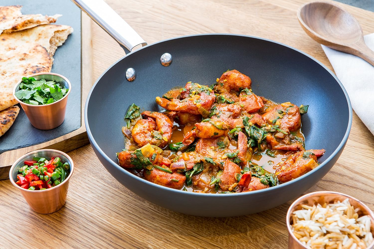 Premium 26cm Anolon Hard Anodised Stir Fry Pan with Ecommerce Features -Lifetime Guarantee