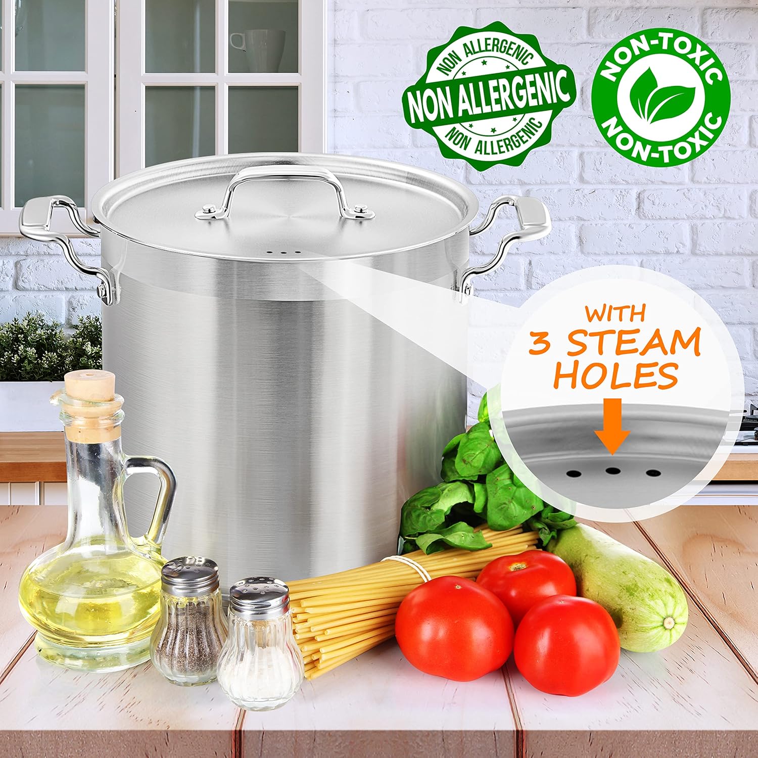 NutriChef Ergonomic 16-Quart Stockpot