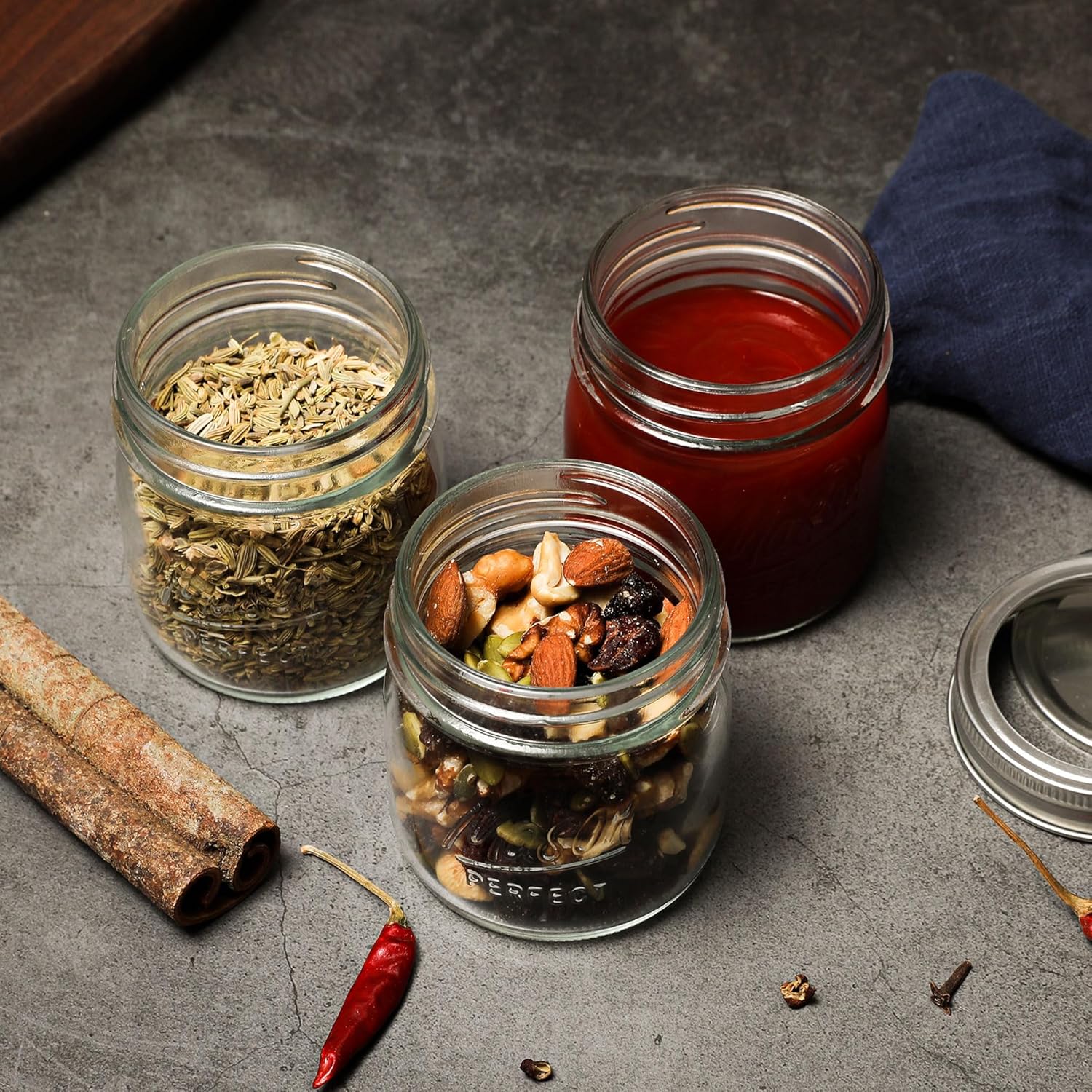 Esrentle 16 Pack 8 oz Mason Jars with Airtight Lids