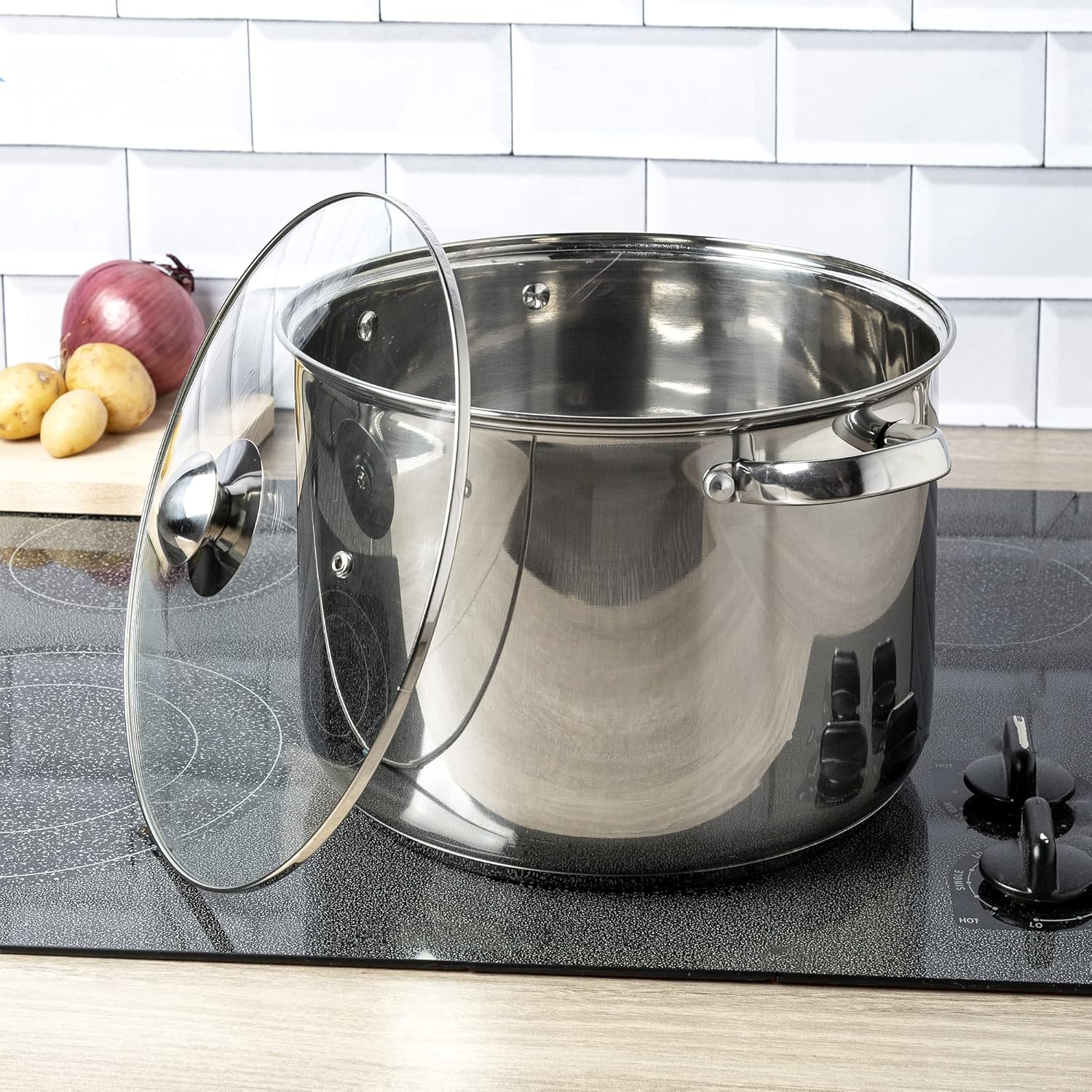 Ecolution Stainless Steel Stock Pot 12-Quart Perfect for everyday cooking