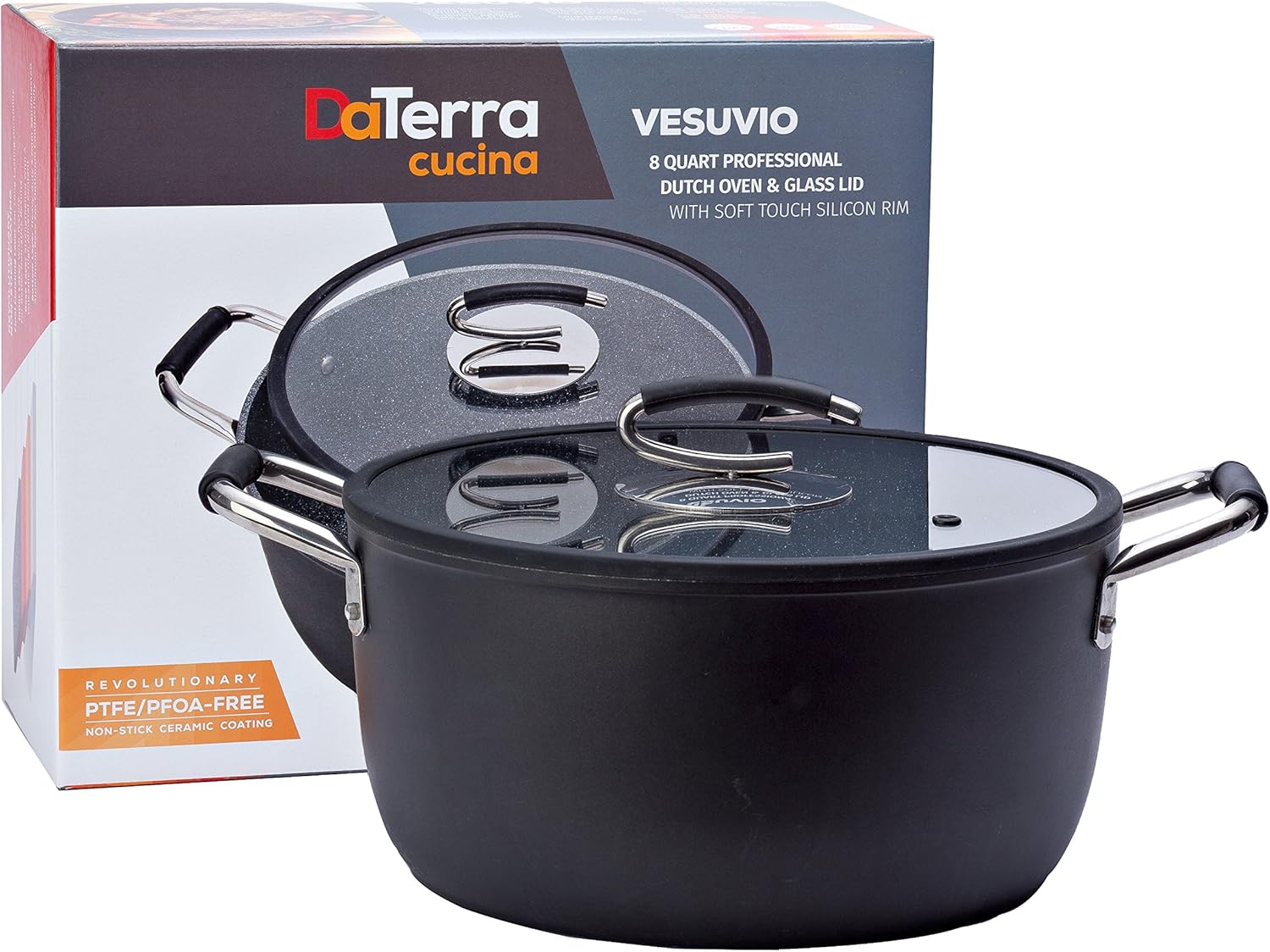 8 Qt Nonstick Italian Made PTFE-Free Induction Compatible