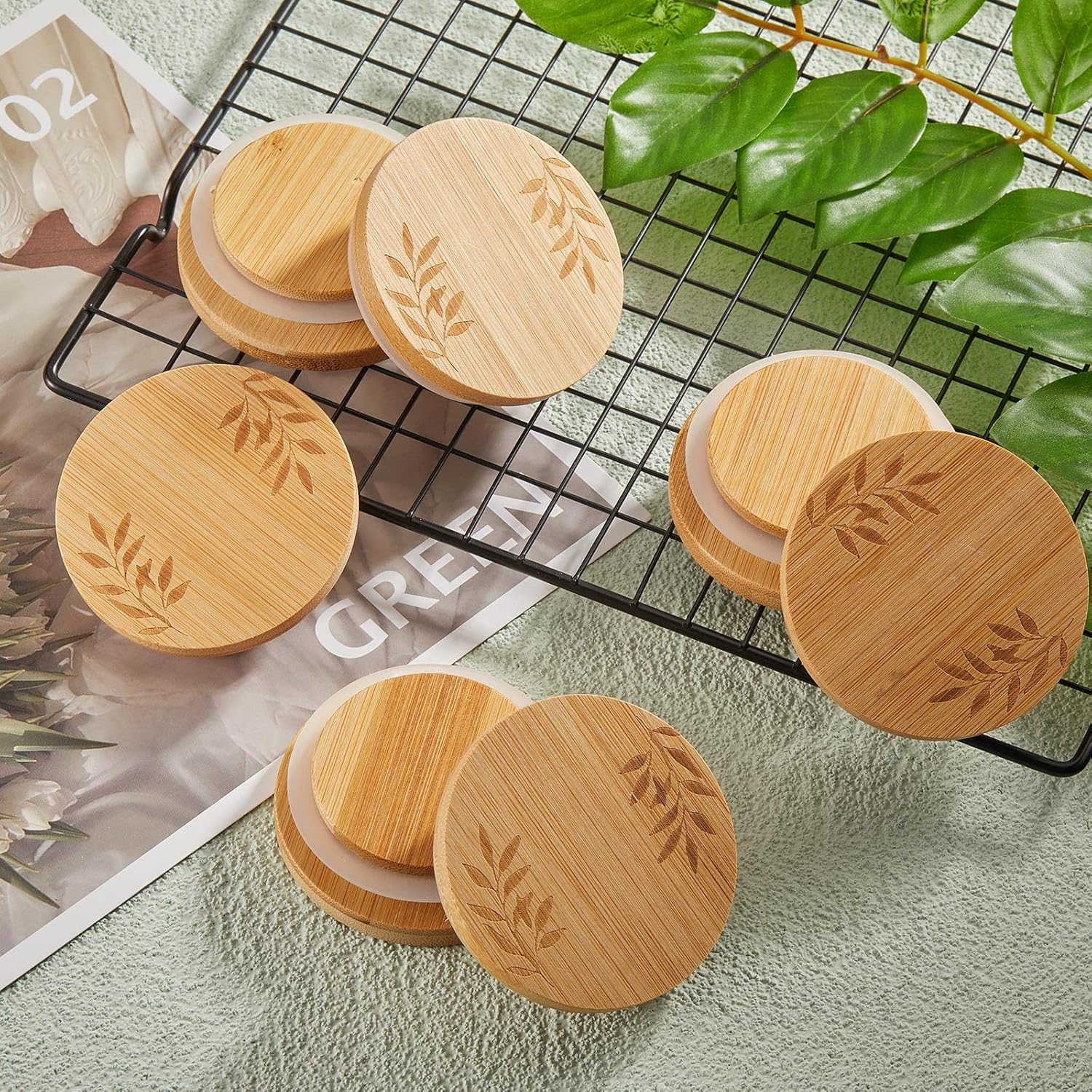 Tessco 12-Piece Reusable Yogurt Jar Lids Set
