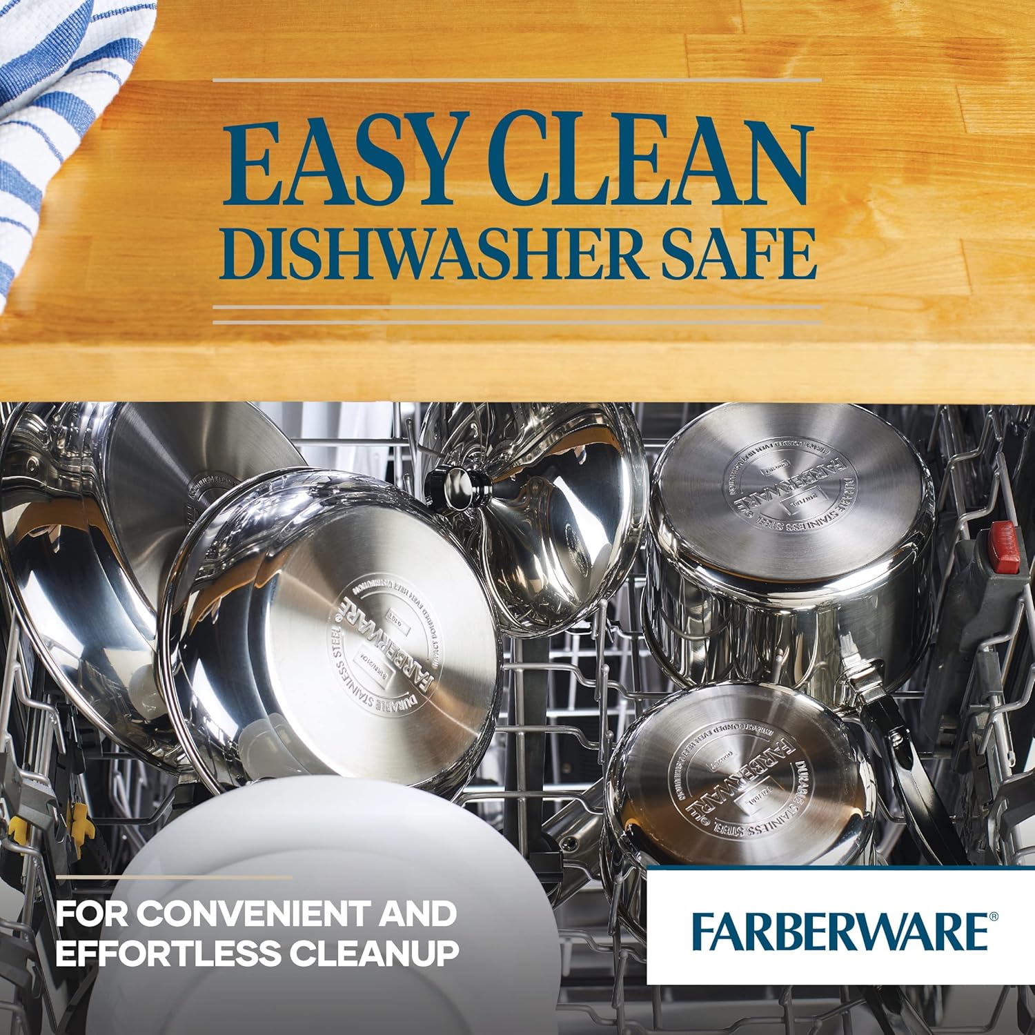 Farberware Classic Stainless Steel 1-Quart Straining Saucepan Over Silver