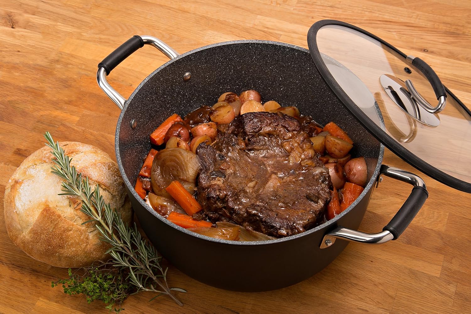 8 Qt Nonstick Italian Made PTFE-Free Induction Compatible