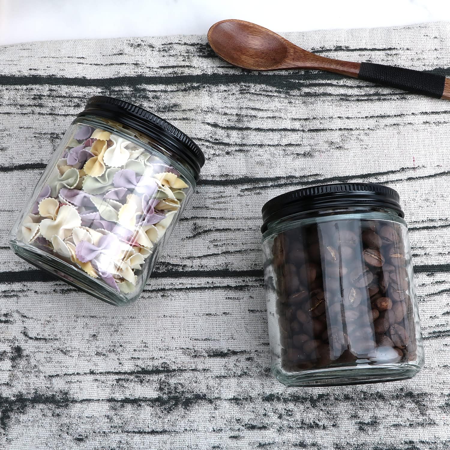 Encheng 8 Oz Glass Jars with Metal Lids 30 Pack